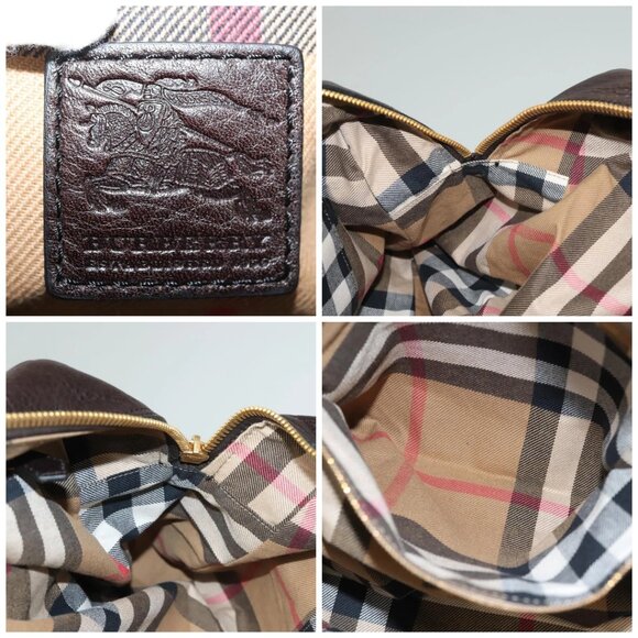 BURBERRY Shoulder Bag Leather Black Gold Auth 134105 - Picture 15 of 16